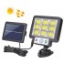 Lampă solară divizată COB Iluminat exterior de perete de grădină ,LED 216 Senzor de mișcare cu panou solar LED
