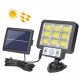 Lampă solară divizată COB Iluminat exterior de perete de grădină ,LED 216 Senzor de mișcare cu panou solar LED