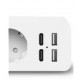 Prelungitor JORTAN OG2202 cu 2 prize 2 porturi USB si 2 Type C 2 metri
