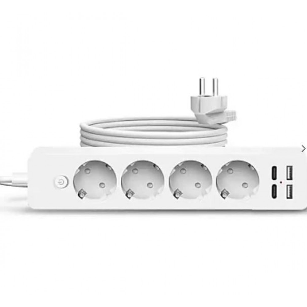 Prelungitor JORTAN OG2204 cu 4 prize 2 porturi USB si 2 Type C 2 metri