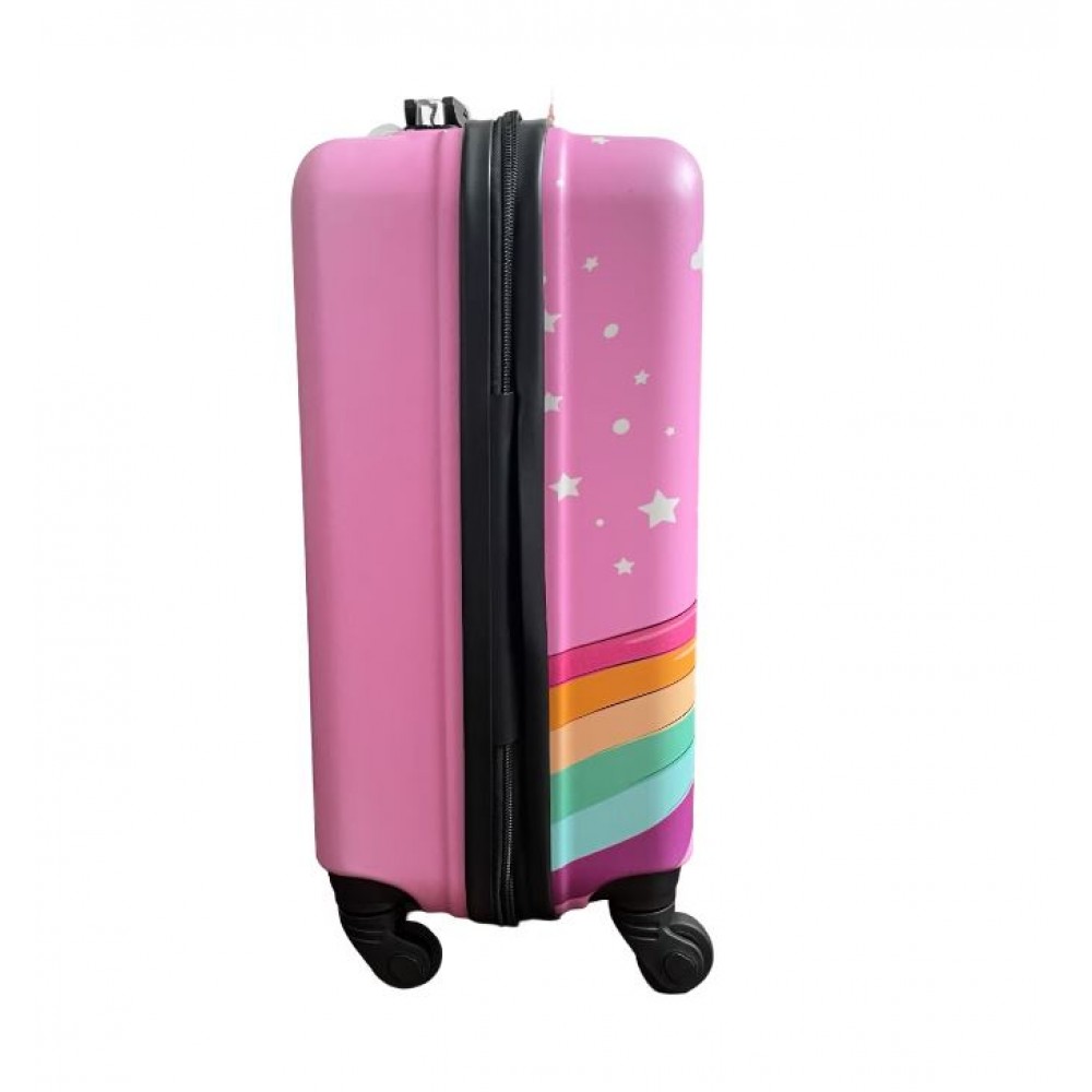 Set 2 bucati, Troler cabina copii si Rucsac copii 47/37 cm, model Unicorn and Stars, TR-1