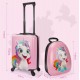 Set 2 bucati, Troler cabina copii si Rucsac copii 47/37 cm, model Unicorn Curcubeu, TR-2