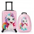 Set 2 bucati, Troler cabina copii si Rucsac copii 47/37 cm, model Unicorn Curcubeu, TR-2