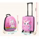 Set 2 bucati, Troler cabina copii si Rucsac copii 47/37 cm, model Smiley Unicorn, TR-3