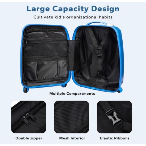 Set 2 bucati, Troler cabina copii si Rucsac copii 47/37 cm, model Dinozaur , TR-4