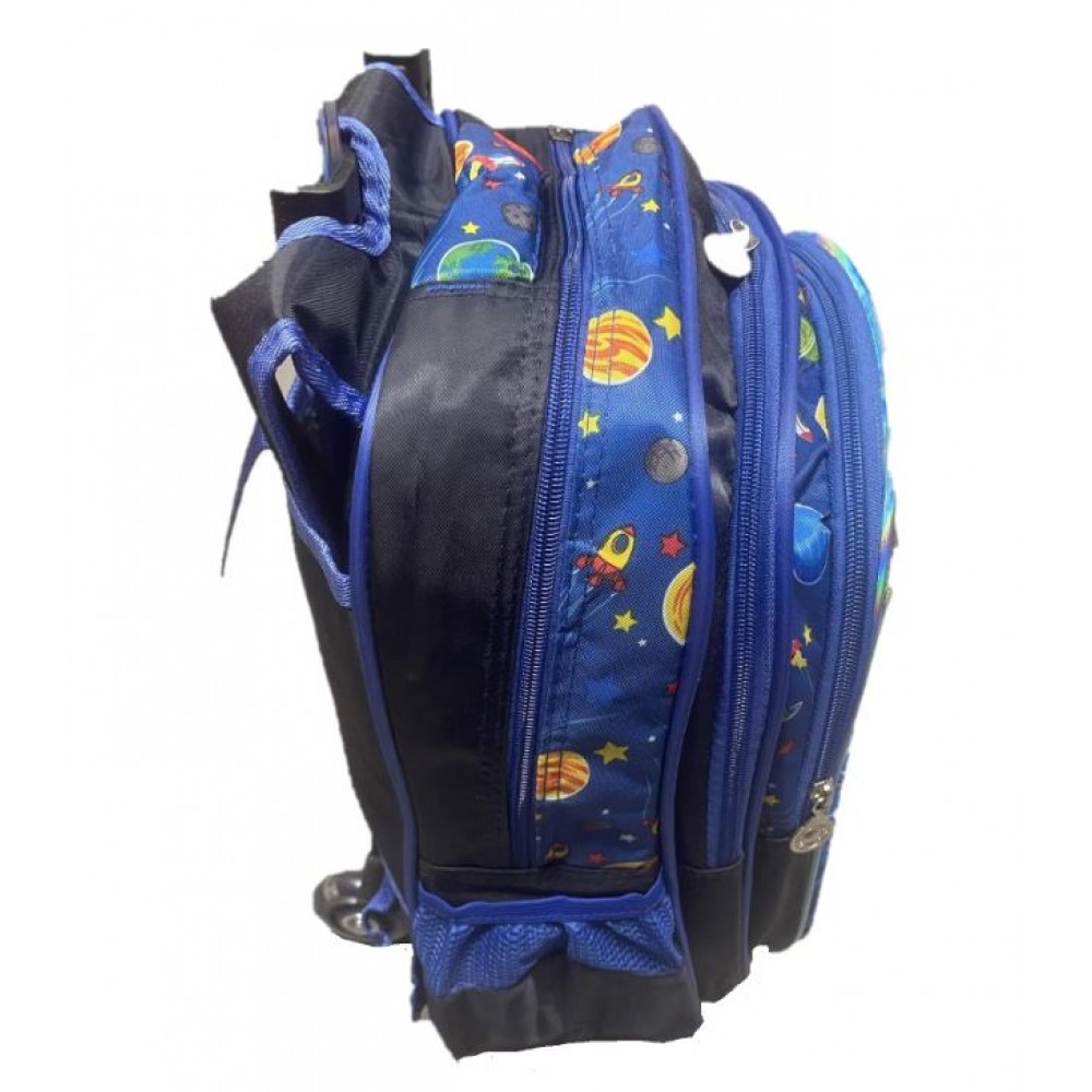 Set Ghiozdan, Geanta pentru Pranz si Penar, Albastru, Model Dinozaur, DNZ1