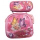Set Ghiozdan, Geanta pentru Pranz si Penar, Roz, Model cu Fluturi, DNZ2