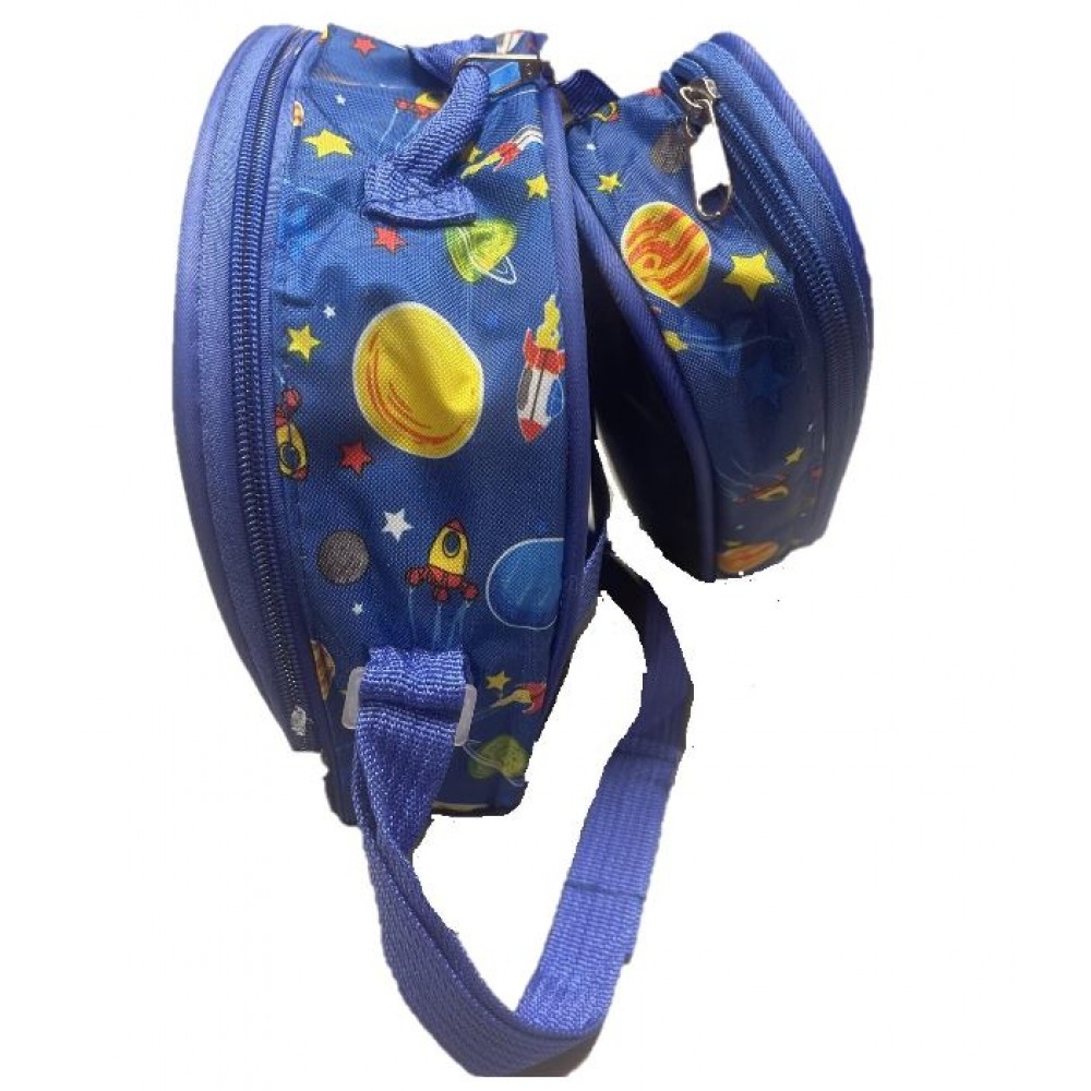 Set Ghiozdan, Geanta pentru Pranz si Penar, Albastru, Model Astronaut, DNZ4