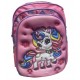 Set Ghiozdan Troler rezistent, cu luminite, Roti din silicon 41x30x18 cm, cu geanta si penar, Baby Unicorn, DNZ6