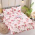 Husa de pat dublu, cu volanase, 3 piese, 2 persoane, Finet, imprimeu Capsuni,250x270cm-JO-09