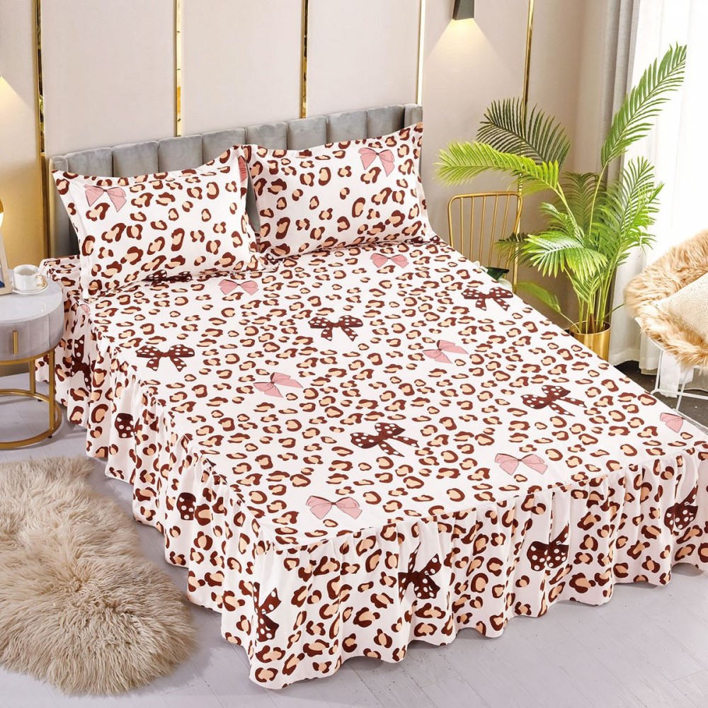 Husa de pat dublu, cu volanase, 3 piese, 2 persoane, Finet,250x270cm-JO-10