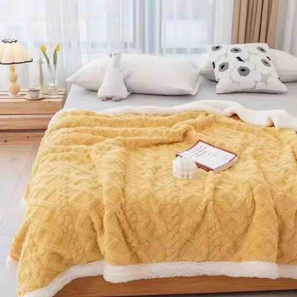 Patura Cocolino Groasa Dubla, Super Soft, cu Blanita, Pufoasa, 200 x 230 cm, Multicolor, JFP-17