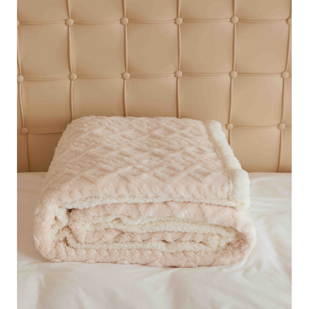 Patura Cocolino Groasa Dubla, Super Soft, cu Blanita, Pufoasa, 200 x 230 cm, Multicolor, JFP-19