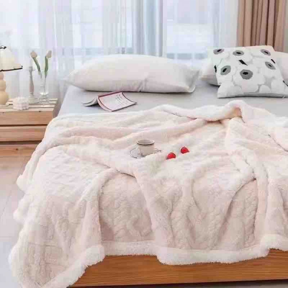 Patura Cocolino Groasa Dubla, Super Soft, cu Blanita, Pufoasa, 200 x 230 cm, Multicolor, JFP-19