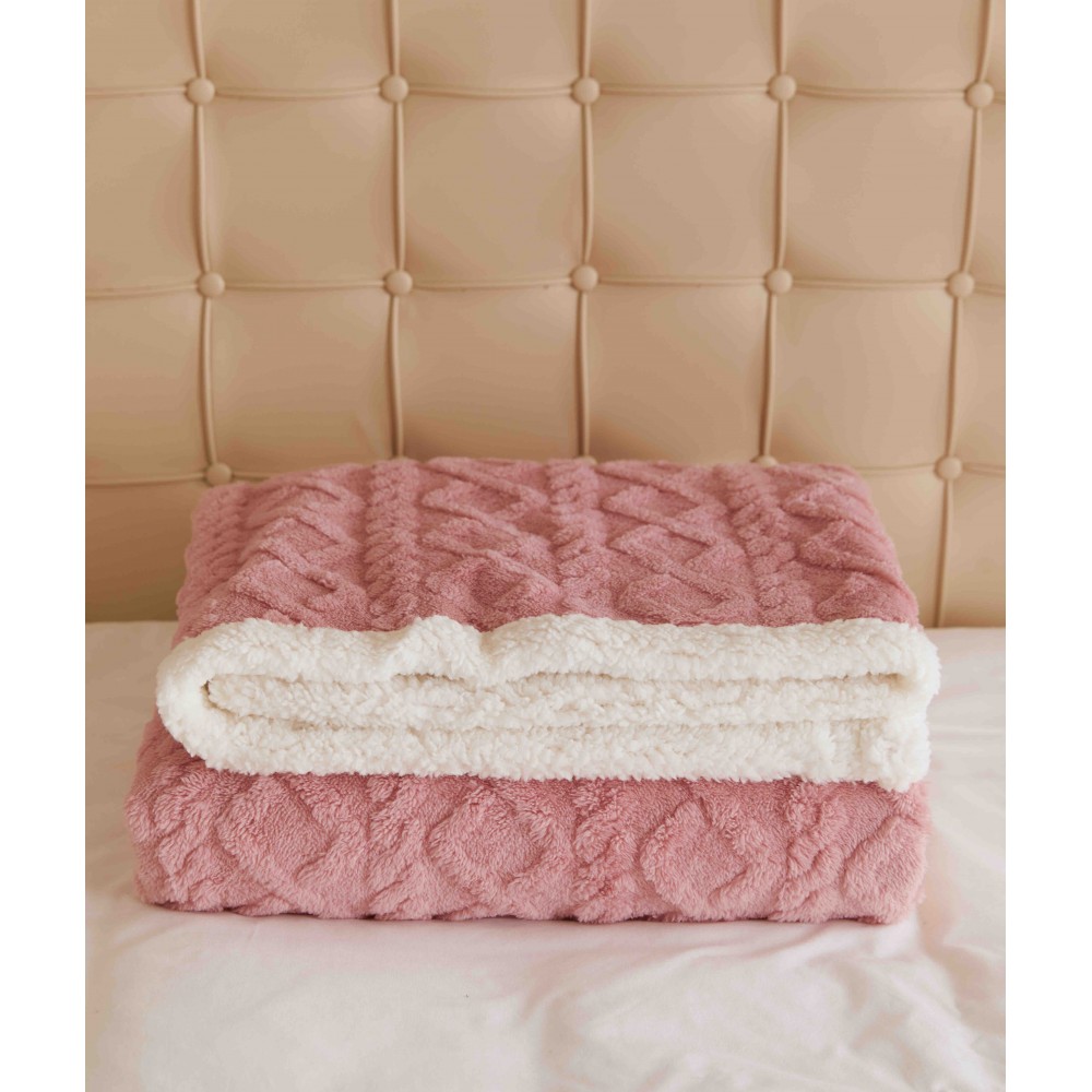 Patura Cocolino Groasa Dubla, Super Soft, cu Blanita, Pufoasa, 200 x 230 cm, Multicolor, JFP-20
