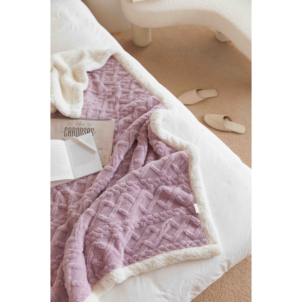 Patura Cocolino Groasa Dubla, Super Soft, cu Blanita, Pufoasa, 200 x 230 cm, Multicolor, JFP-21