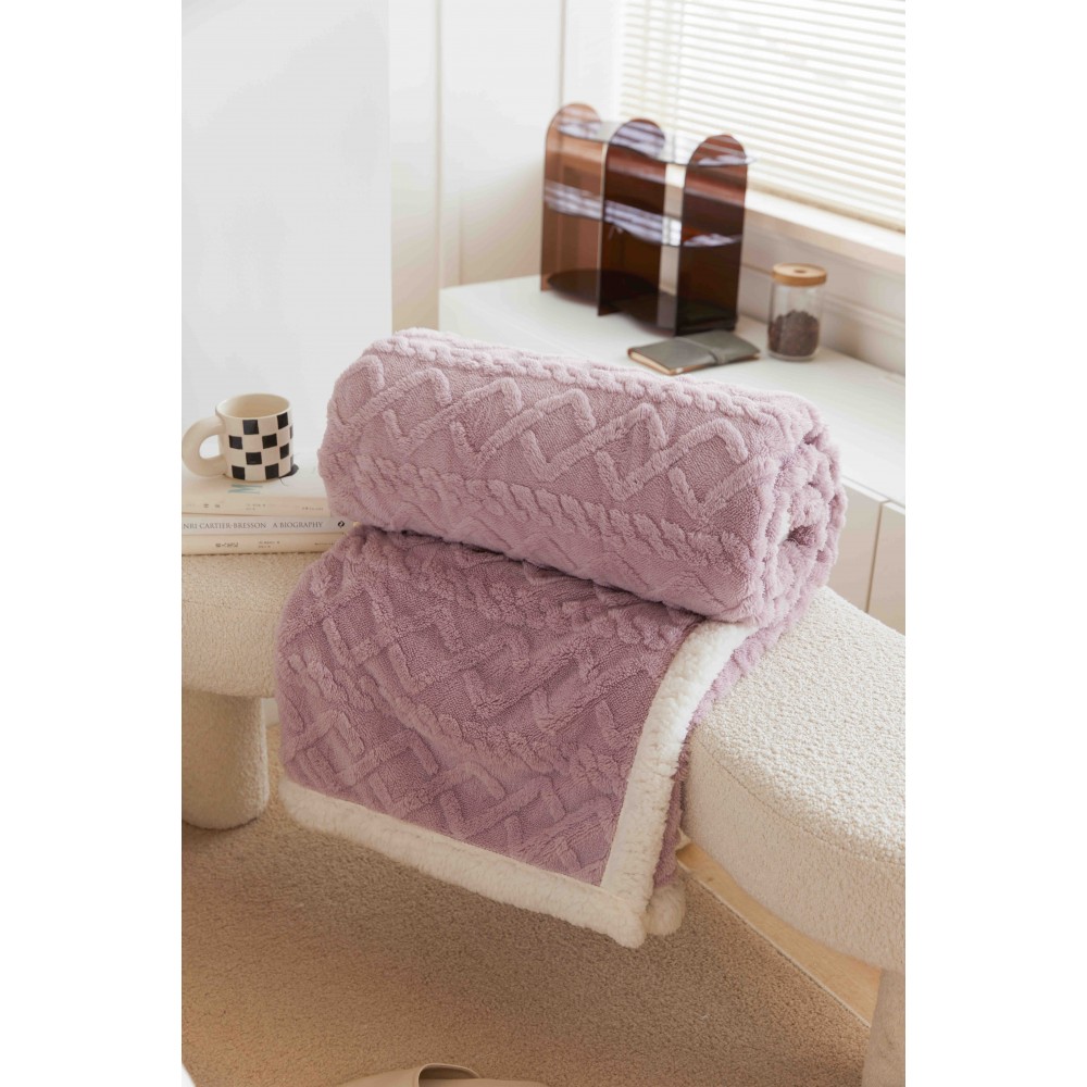 Patura Cocolino Groasa Dubla, Super Soft, cu Blanita, Pufoasa, 200 x 230 cm, Multicolor, JFP-21