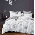 Set Lenjerie Eleganta 6 piese cu elastic din Bumbac Finet, Cearceaf de pat 180x200cm, Pat 2 Persoane, LJ-04