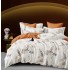 Set Lenjerie Eleganta 6 piese cu elastic din Bumbac Finet, Cearceaf de pat 180x200cm, Pat 2 Persoane, LJ-08