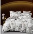 Set Lenjerie Eleganta 6 piese cu elastic din Bumbac Finet, Cearceaf de pat 180x200cm, Pat 2 Persoane, LJ-12