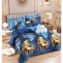 Set Lenjerie Eleganta 6 piese cu elastic din Bumbac Finet, Cearceaf de pat 180x200cm, Pat 2 Persoane, LJ-16