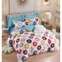 Set Lenjerie Eleganta 6 piese cu elastic din Bumbac Finet, Cearceaf de pat 180x200cm, Pat 2 Persoane, LJ-18