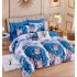 Set Lenjerie Eleganta 6 piese cu elastic din Bumbac Finet, Cearceaf de pat 180x200cm, Pat 2 Persoane, LJ-31