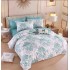 Set Lenjerie Eleganta 6 piese cu elastic din Bumbac Finet, Cearceaf de pat 180x200cm, Pat 2 Persoane, LJ-32