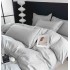Set Lenjerie Eleganta 6 piese cu elastic din Bumbac Finet, Cearceaf de pat 180x200cm, Pat 2 Persoane, LJ-38