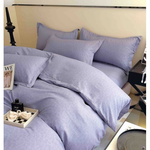 Set Lenjerie Eleganta 6 piese cu elastic din Bumbac Finet, Cearceaf de pat 180x200cm, Pat 2 Persoane, LJ-39