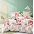 Set Lenjerie Eleganta 6 piese cu elastic din Bumbac Finet, Cearceaf de pat 180x200cm, Pat 2 Persoane, LJ-40