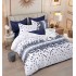 Set Lenjerie Eleganta 6 piese cu elastic din Bumbac Finet, Cearceaf de pat 180x200cm, Pat 2 Persoane, LJ-47