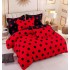 Set Lenjerie Eleganta 6 piese cu elastic din Bumbac Finet, Cearceaf de pat 180x200cm, Pat 2 Persoane, LJ-49