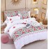 Set Lenjerie Eleganta 6 piese cu elastic din Bumbac Finet, Cearceaf de pat 180x200cm, Pat 2 Persoane, LJ-61