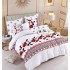 Set Lenjerie Eleganta 6 piese cu elastic din Bumbac Finet, Cearceaf de pat 180x200cm, Pat 2 Persoane, LJ-65