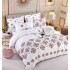 Set Lenjerie Eleganta 6 piese cu elastic din Bumbac Finet, Cearceaf de pat 180x200cm, Pat 2 Persoane, LJ-68