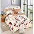 Set Lenjerie Eleganta 6 piese cu elastic din Bumbac Finet, Cearceaf de pat 180x200cm, Pat 2 Persoane, LJ-69