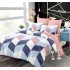 Set Lenjerie Eleganta 6 piese cu elastic din Bumbac Finet, Cearceaf de pat 180x200cm, Pat 2 Persoane, B6052