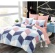 Set Lenjerie Eleganta 6 piese cu elastic din Bumbac Finet, Cearceaf de pat 180x200cm, Pat 2 Persoane, B6052
