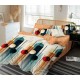 Set Lenjerie Eleganta 6 piese din Bumbac Finet, Cearceaf de pat 245x250cm, Pat 2 Persoane, SEP-824