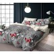 Set Lenjerie Eleganta 6 piese din Bumbac Finet, Cearceaf de pat 245x250cm, Pat 2 Persoane, SEP-324