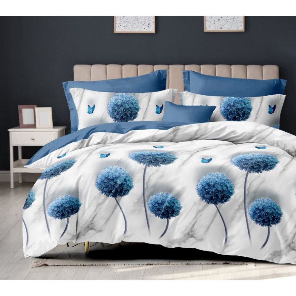 Set Lenjerie Eleganta 6 piese din Bumbac Finet, Cearceaf de pat 245x250cm, Pat 2 Persoane, SEP-24