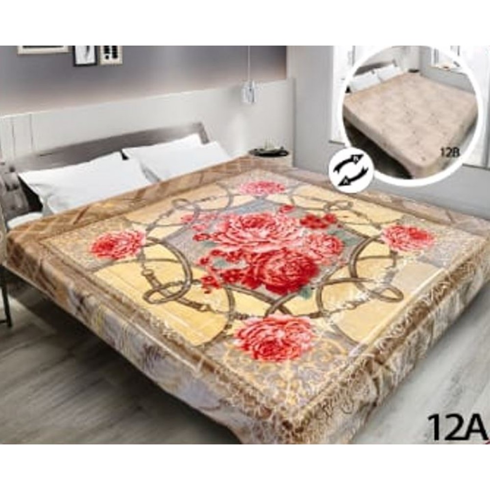 Patura dubla Grosa, Super Soft, dimensiune 200x230CM , Pentru Pat de 2 Persoane, 12A