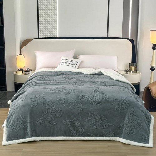 Patura Cocolino pufoasa, cu blanita, 200 x 230cm, pentru 2 persoane, din microfibra plusata, PCC-4