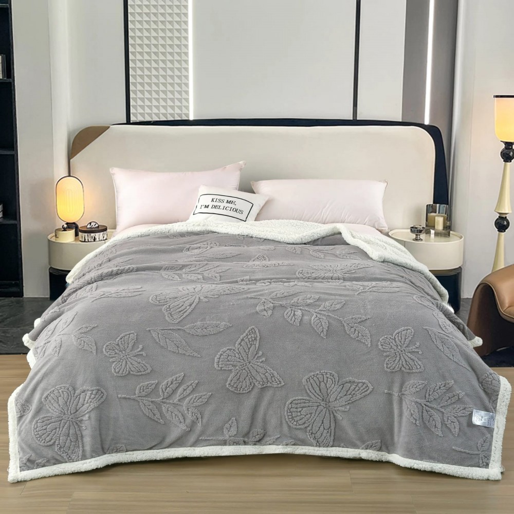 Patura Cocolino pufoasa, cu blanita, 200 x 230cm, pentru 2 persoane, din microfibra plusata, PCC-5