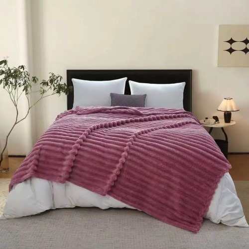 Patura Cocolino Groase cu dungi, 200 x 230 cm, Pentru pat de 2 Persoane, PD-2