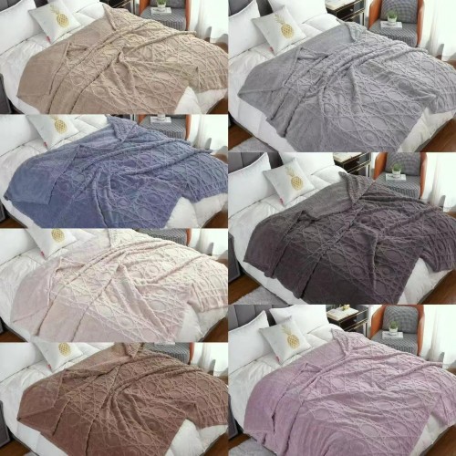 Patura Cocolino, pentru pat dublu,Uni, model Tip Grofat, 2 persoane, 200x230cm, PG-24