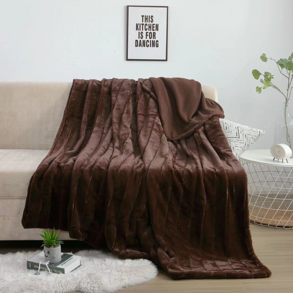 Patura Cocolino pufoasa, cu blanita, 200 x 230cm, pentru 2 persoane, PCC-26