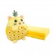 Jucarie de plus multifunctionala in forma de ananas 40 cm, Paturica pufoasa 155 x 100 cm si buzunare pentru maini, Galbena, CPP4