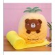 Jucarie de plus multifunctionala in forma de ANANAS URSULET 40 cm, Paturica pufoasa 155 x 100 cm si buzunare pentru maini, Galbena, CPP5